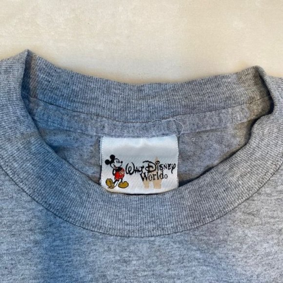 Vintage Walt Disney World Mickey Mouse Long Sleeve Gray Shirt Small - Picture 3 of 6